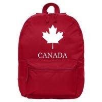 Canada Maple Leaf Canadian Flag 16 in Basic Backpack
