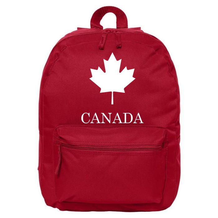 Canada Maple Leaf Canadian Flag 16 in Basic Backpack