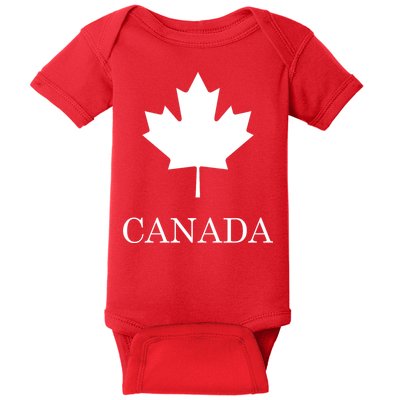 Canada Maple Leaf Canadian Flag Baby Bodysuit