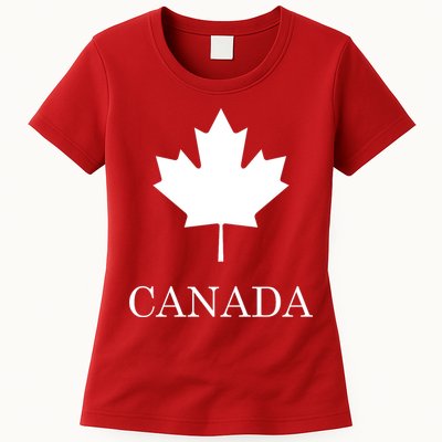 Canada Maple Leaf Canadian Flag Womens T-Shirt