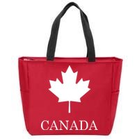 Canada Maple Leaf Canadian Flag Zip Tote Bag