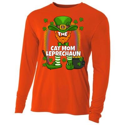 Cat Mom Leprechaun Family Matching St Patricks Day Party Gift Cooling Performance Long Sleeve Crew