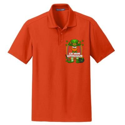 Cat Mom Leprechaun Family Matching St Patricks Day Party Gift Dry Zone Grid Polo