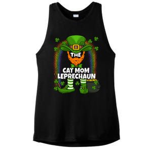 Cat Mom Leprechaun Family Matching St Patricks Day Party Gift Ladies PosiCharge Tri-Blend Wicking Tank