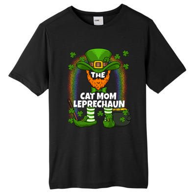 Cat Mom Leprechaun Family Matching St Patricks Day Party Gift Tall Fusion ChromaSoft Performance T-Shirt