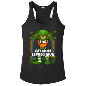 Cat Mom Leprechaun Family Matching St Patricks Day Party Gift Ladies PosiCharge Competitor Racerback Tank