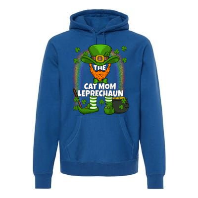 Cat Mom Leprechaun Family Matching St Patricks Day Party Gift Premium Hoodie