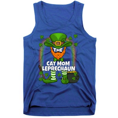 Cat Mom Leprechaun Family Matching St Patricks Day Party Gift Tank Top