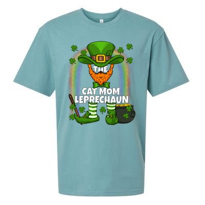 Cat Mom Leprechaun Family Matching St Patricks Day Party Gift Sueded Cloud Jersey T-Shirt