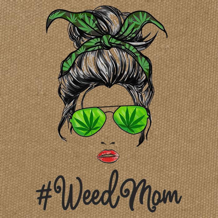 Classy Mom Life with Leopard Mom Marijuana Weed Lover Cotton Canvas Backpack