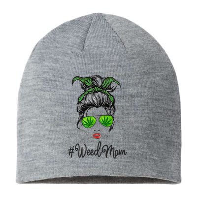 Classy Mom Life with Leopard Mom Marijuana Weed Lover Sustainable Beanie