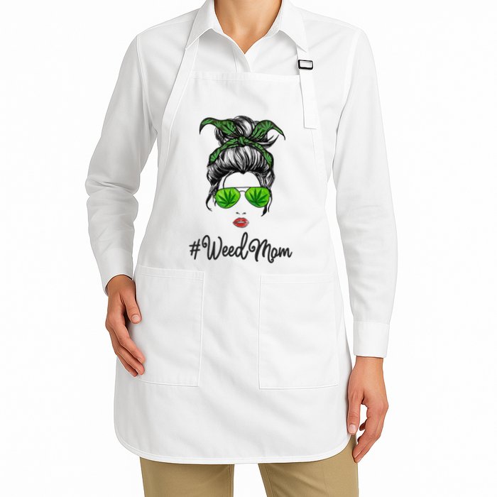 Classy Mom Life with Leopard Mom Marijuana Weed Lover Apron