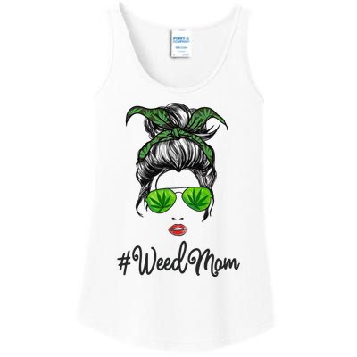 Classy Mom Life with Leopard Mom Marijuana Weed Lover Ladies Essential Tank