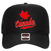 Canadian Maple Leaf Country Canada High Crown Mesh Back Trucker Hat