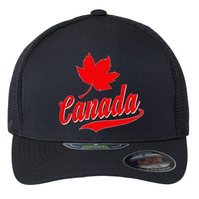 Canadian Maple Leaf Country Canada Flexfit Unipanel Trucker Cap