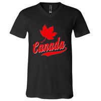 Canadian Maple Leaf Country Canada V-Neck T-Shirt