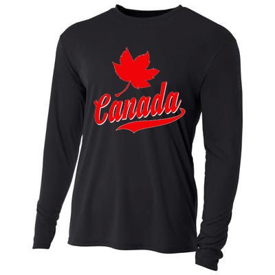 Canadian Maple Leaf Country Canada Cooling Performance Long Sleeve Crew