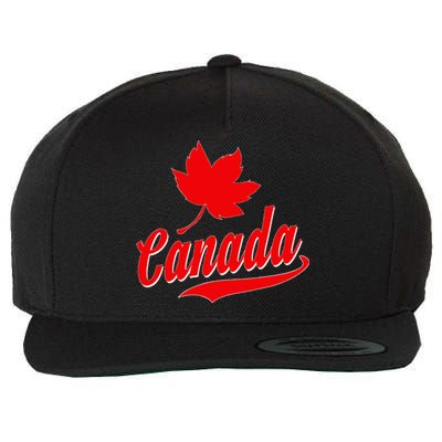 Canadian Maple Leaf Country Canada Wool Snapback Cap