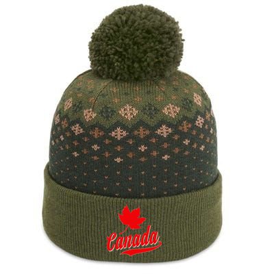 Canadian Maple Leaf Country Canada The Baniff Cuffed Pom Beanie