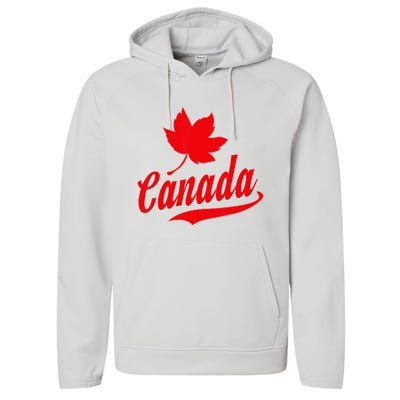 Canadian Maple Leaf Country Canada Performance Fleece Hoodie