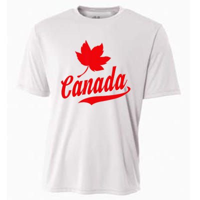 Canadian Maple Leaf Country Canada Cooling Performance Crew T-Shirt