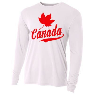 Canadian Maple Leaf Country Canada Cooling Performance Long Sleeve Crew