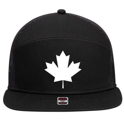 Canada Maple Leaf  7 Panel Mesh Trucker Snapback Hat