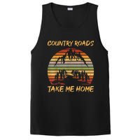 Country Music Lovers Vintage Country Roads Take Me Home PosiCharge Competitor Tank