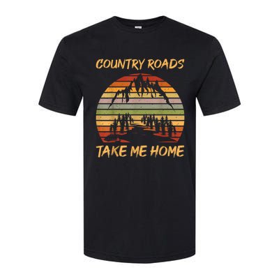 Country Music Lovers Vintage Country Roads Take Me Home Softstyle® CVC T-Shirt