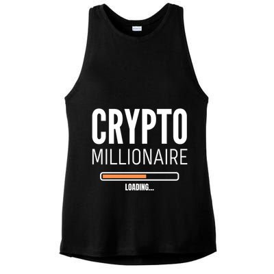 Crypto Millionaire Loading Funny Crypto Currency Ladies PosiCharge Tri-Blend Wicking Tank
