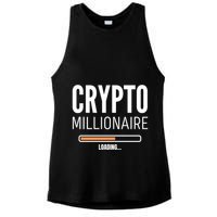 Crypto Millionaire Loading Funny Crypto Currency Ladies PosiCharge Tri-Blend Wicking Tank