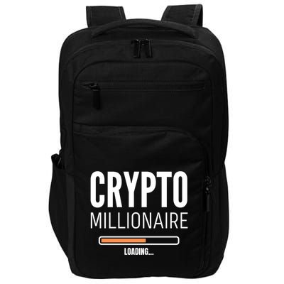 Crypto Millionaire Loading Funny Crypto Currency Impact Tech Backpack