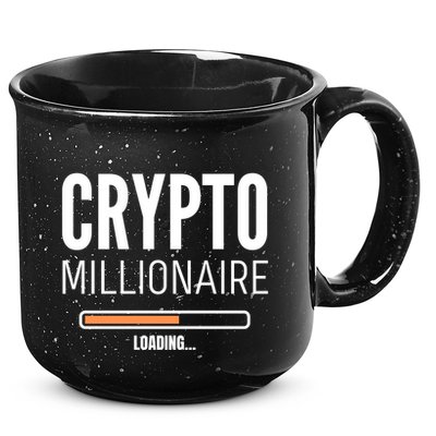 Crypto Millionaire Loading Funny Crypto Currency 15oz Campfire Ceramic Mug