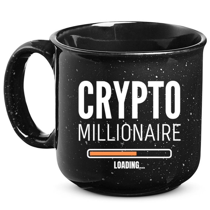 Crypto Millionaire Loading Funny Crypto Currency 15oz Campfire Ceramic Mug