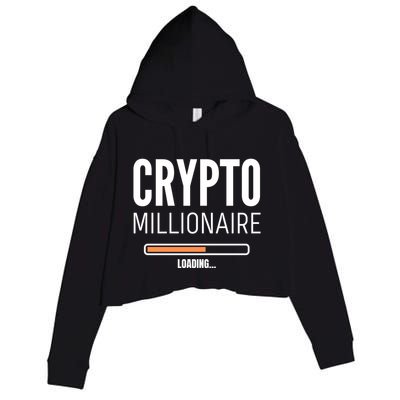 Crypto Millionaire Loading Funny Crypto Currency Crop Fleece Hoodie