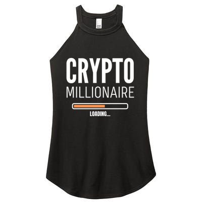 Crypto Millionaire Loading Funny Crypto Currency Women's Perfect Tri Rocker Tank