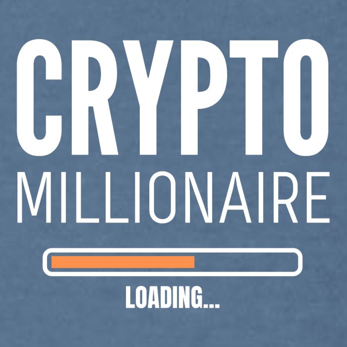 Crypto Millionaire Loading Funny Crypto Currency Garment-Dyed Sweatshirt