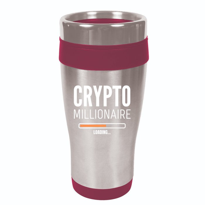 Crypto Millionaire Loading Funny Crypto Currency 16oz Travel Tumbler