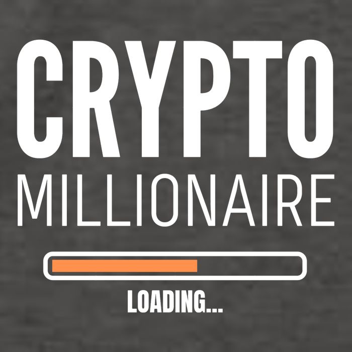 Crypto Millionaire Loading Funny Crypto Currency Vector Backpack