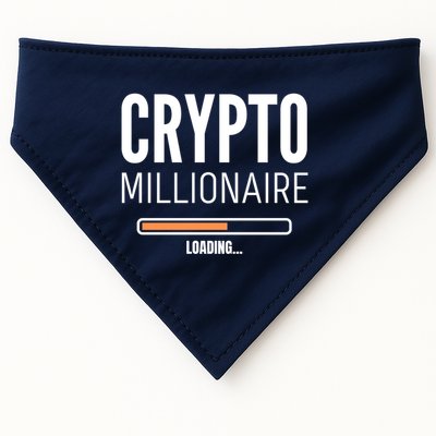 Crypto Millionaire Loading Funny Crypto Currency USA-Made Doggie Bandana