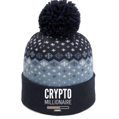 Crypto Millionaire Loading Funny Crypto Currency The Baniff Cuffed Pom Beanie