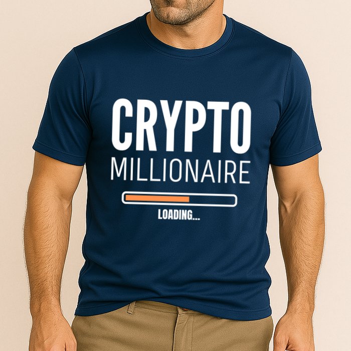 Crypto Millionaire Loading Funny Crypto Currency Performance Shirt