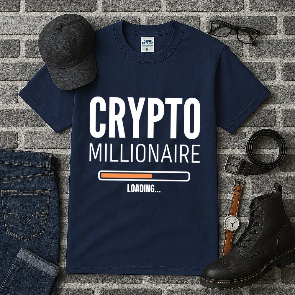 Crypto Millionaire Loading Funny Crypto Currency Tall T-Shirt