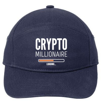 Crypto Millionaire Loading Funny Crypto Currency 7-Panel Snapback Hat