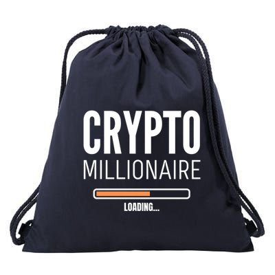 Crypto Millionaire Loading Funny Crypto Currency Drawstring Bag
