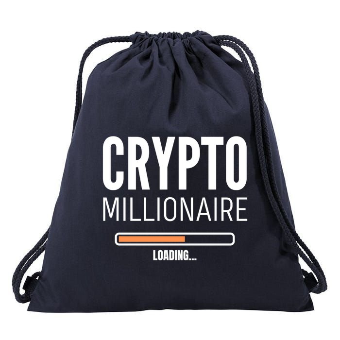 Crypto Millionaire Loading Funny Crypto Currency Drawstring Bag