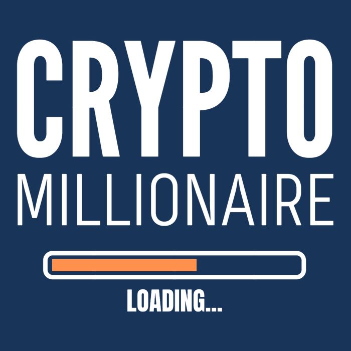 Crypto Millionaire Loading Funny Crypto Currency Drawstring Bag