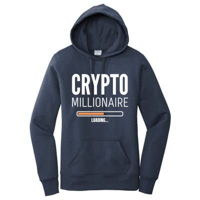 Crypto Millionaire Loading Funny Crypto Currency Women's Pullover Hoodie