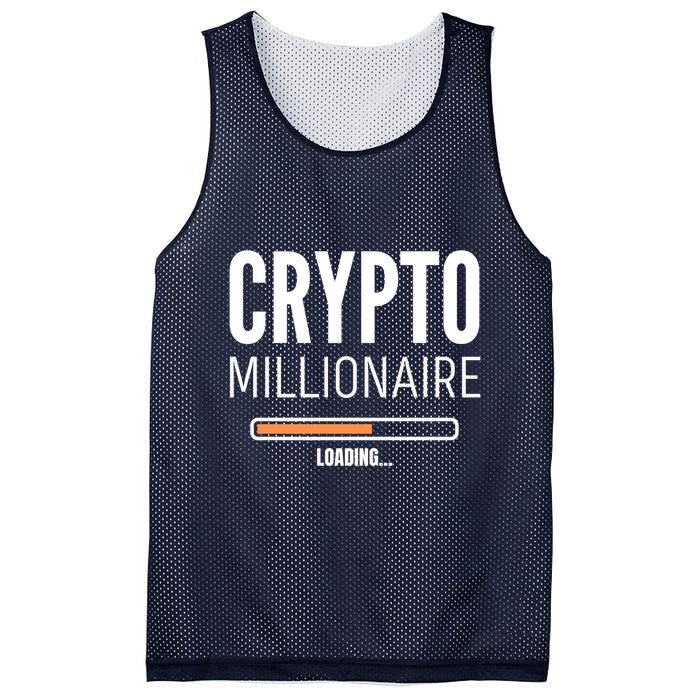Crypto Millionaire Loading Funny Crypto Currency Mesh Reversible Basketball Jersey Tank
