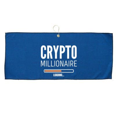 Crypto Millionaire Loading Funny Crypto Currency Large Microfiber Waffle Golf Towel